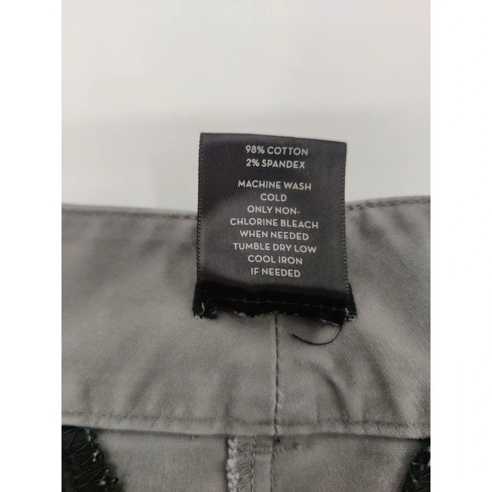 Ann Taylor Curvy Gray Cuffed Bermuda Shorts Womens Size 14 Mid Rise Solid Cotton